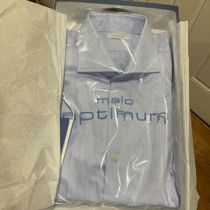 Malo Optimum Sky Blue Dress Shirt Sz 16.5